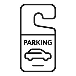 parking tag icon outline space truck vector