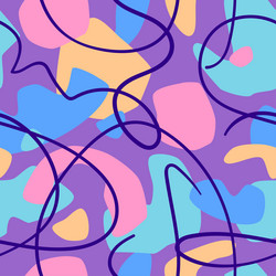 seamless pattern with different shapes and lines vector image