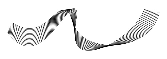 abstract wave design with flowing lines vector image