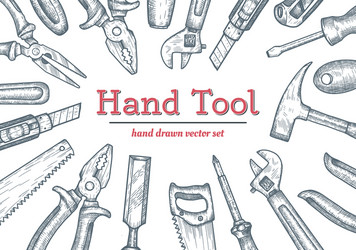 hand tools top view frame collection Vector Image