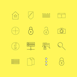 internet of things linear icon set simple outline vector image