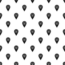 map pin pointer with cafe or restaurant pattern vector image