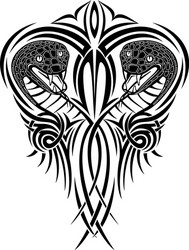 snake with patterns vector image