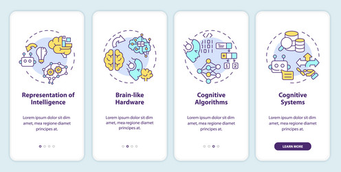 walkthrough architecture of cognitive computing vector image