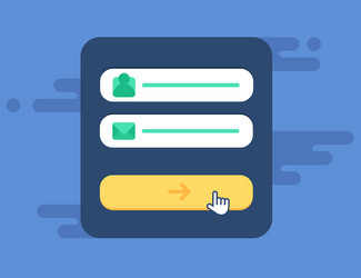 web template of computer login form vector image