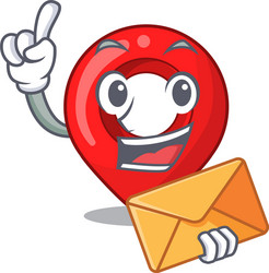 with envelope navigation pin location map vector image
