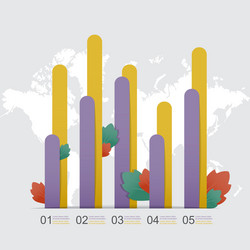 bar chart graph diagram statistical business vector image
