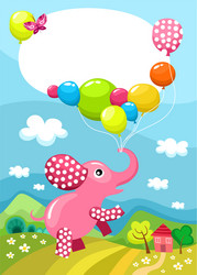 Colorful Birthday Safari Card Vector Image