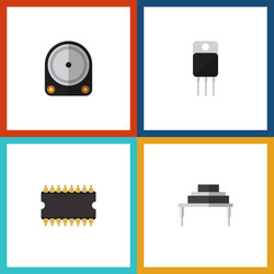 flat icon appliance set of destination hdd vector image