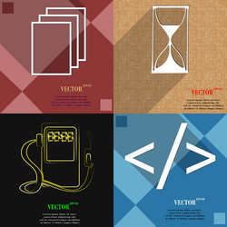 set of abstract backgrounds with different web vector image
