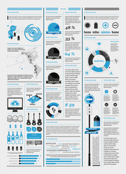 Data & Map Icons - Chart Elements vector image