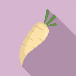 diet parsnip icon flat style vector image