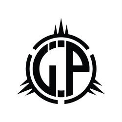 Jp logo letter monogram with triangle shape Vector Image