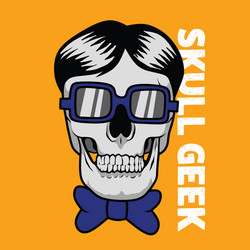 skull geek for graphic goods vector