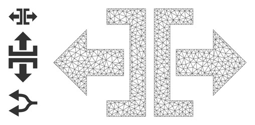 web network divide horizontal direction icon vector image