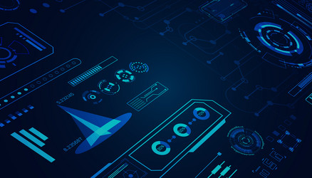 abstract hud interface circuit computer computing vector image