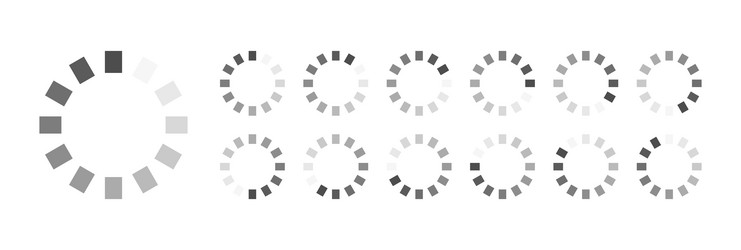circular loading buffering icons vector image