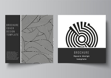 minimal layout two square format vector image