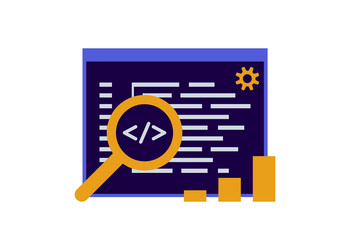 seo optimization meta data description script vector image