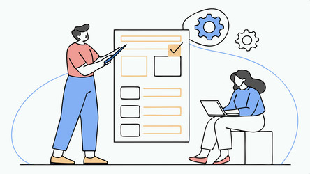 collaborative digital task management workflow vector image