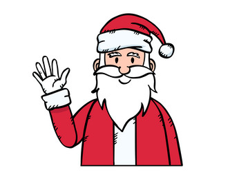 waving santa claus avatar vector