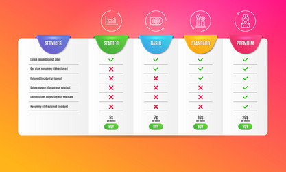 ab testing graph and gpu icons set hospital vector image
