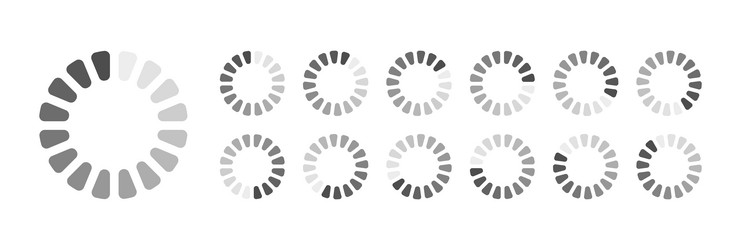 circular loading buffering icons vector image
