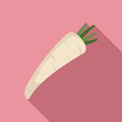ingredient parsnip icon flat style vector image