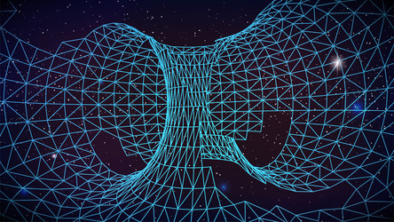 synthwave wireframe structure retro futuristic vector image