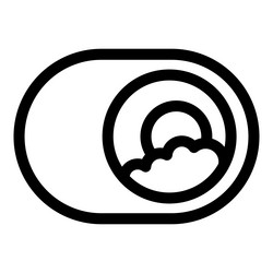 toggle switch button showing cloudy day turning vector image