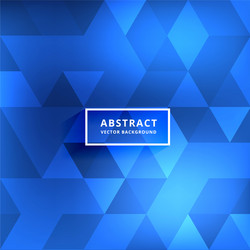 abstract blurred blue shiny triangle patterns vector image