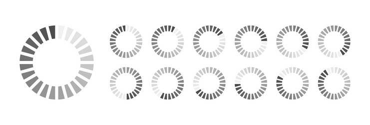 circular loading buffering icons vector image