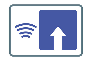 cloud data upload icon vector image