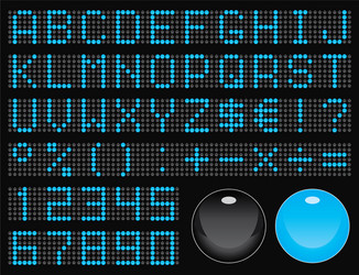 Dot Matrix Display Font vector image
