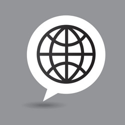 globe map pointer icon vector