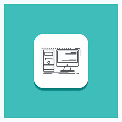 round button for computer desktop hardware vector image