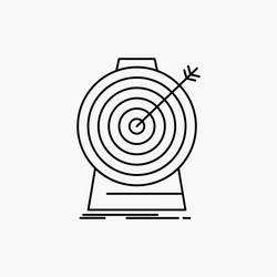 Aim focus goal target targeting line icon isolated vector