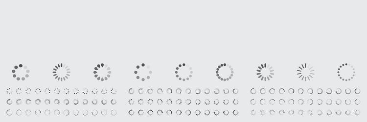 circular loading buffering icons set vector image