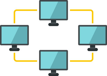 exchange of data between computers icon isolated vector image