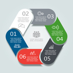 infographic template can be used for workflow vector image