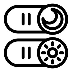 toggle switch button showing day and night mode vector image