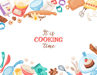 Cartoon baking banner vector