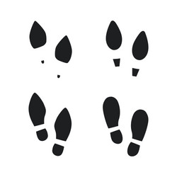 Footsteps icon template color editable shoes vector