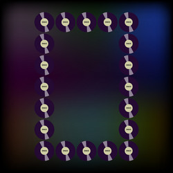 frame vinyl records on a colorful background Vector Image