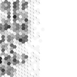 Gray geometric background abstract hexagonal vector