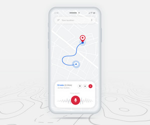 map gps navigation ux ui concept smartphone vector image