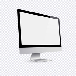 modern computer display isolated on transparent vector image