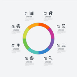 Workflow Diagram Template with Circles vector image