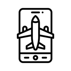 airplane app icon mobile application vector image