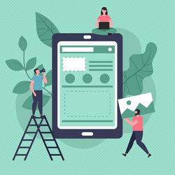 app development and design concept vector image